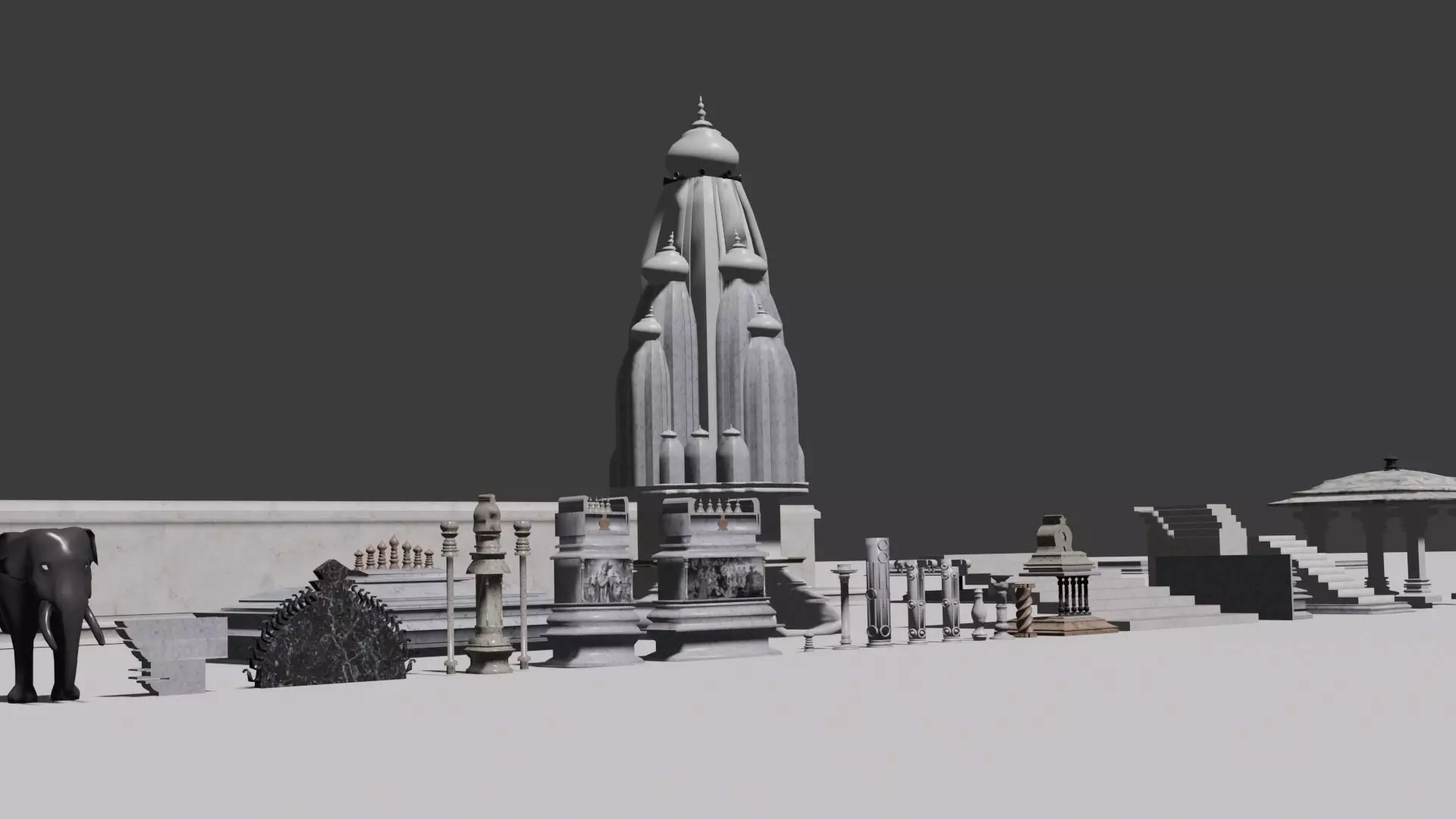 Discover the Intricate 3D Model of ISKCON Temple  3D model_0