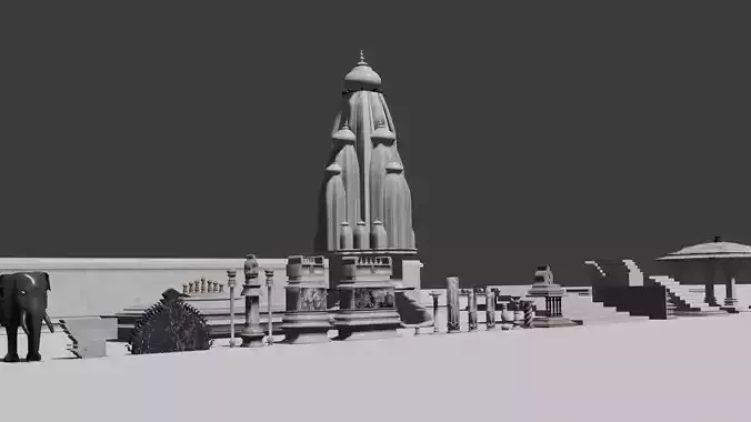 Discover the Intricate 3D Model of ISKCON Temple 