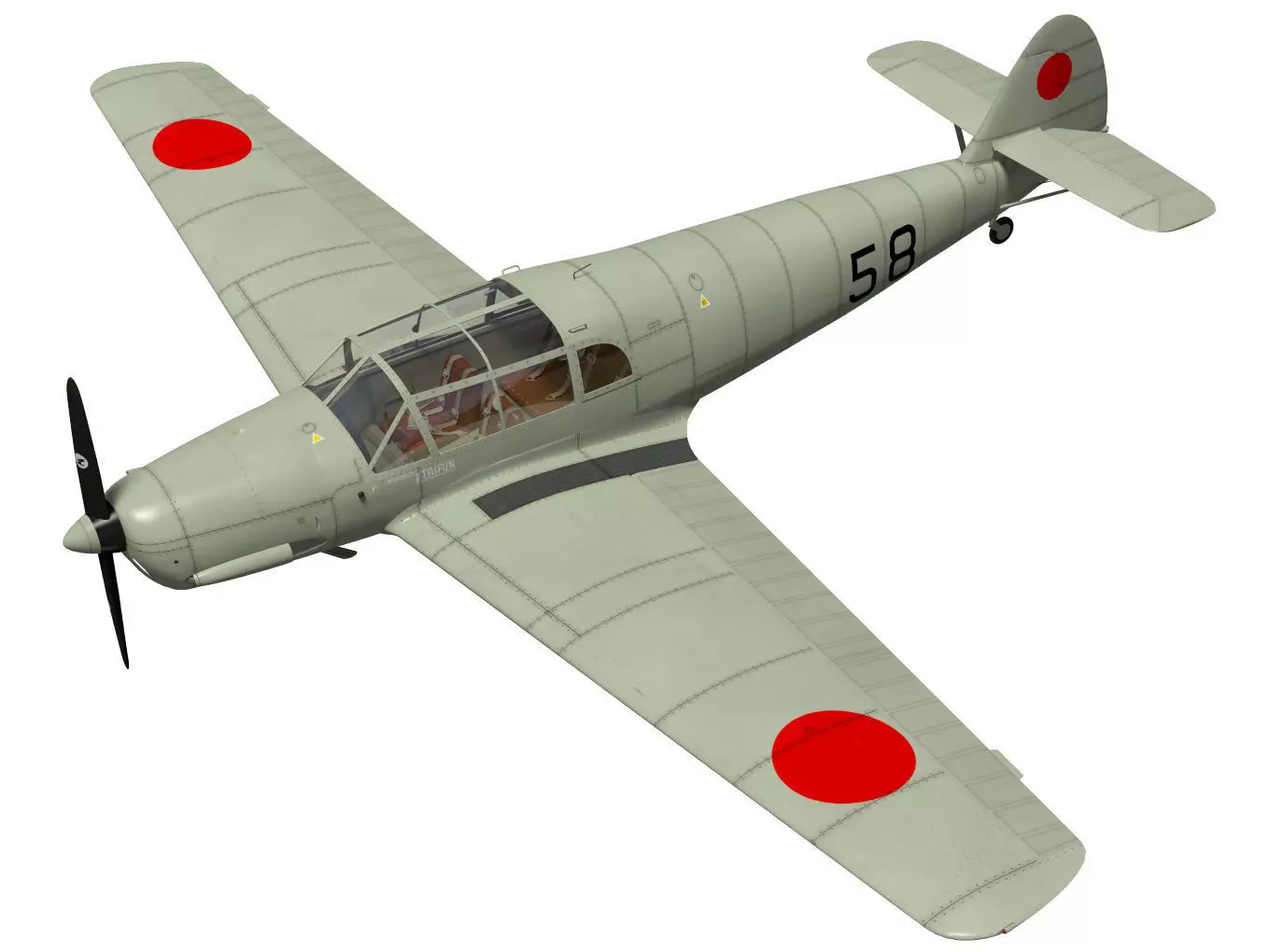 messerschmitt bf108 Taifun 3D model_0
