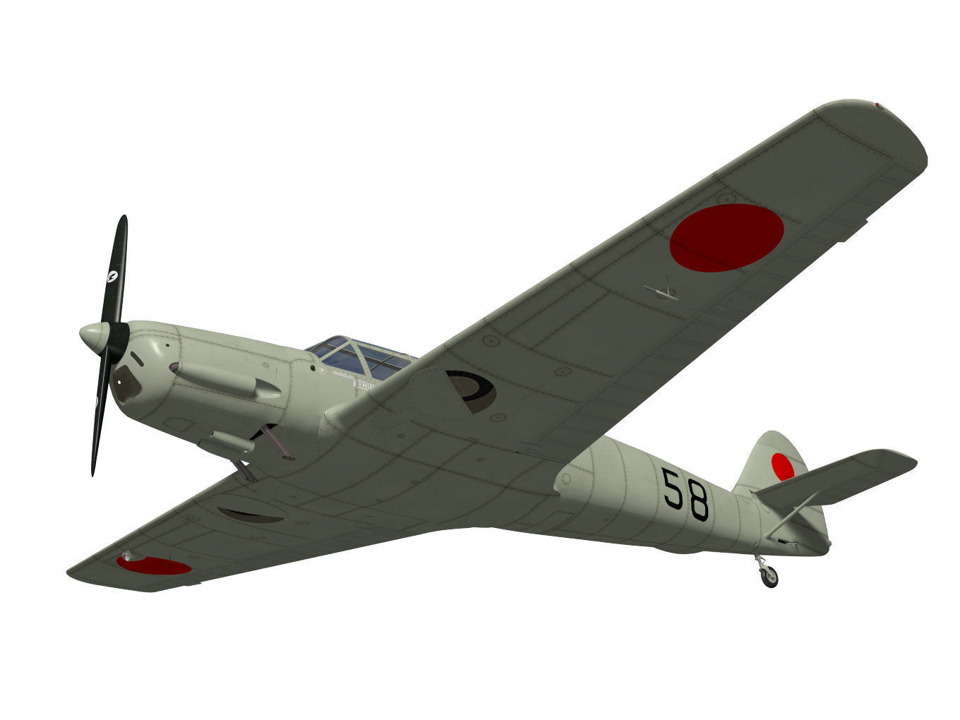 messerschmitt bf108 Taifun 3D model_3