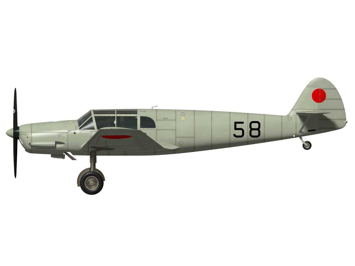 messerschmitt bf108 Taifun 3D model_8
