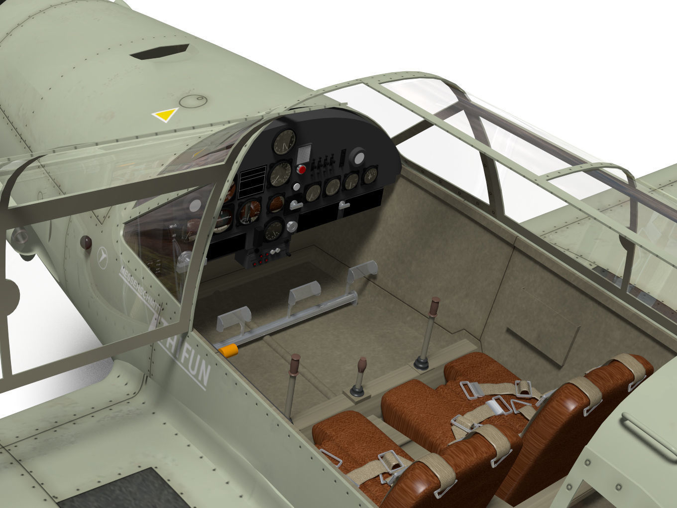 messerschmitt bf108 Taifun 3D model_15