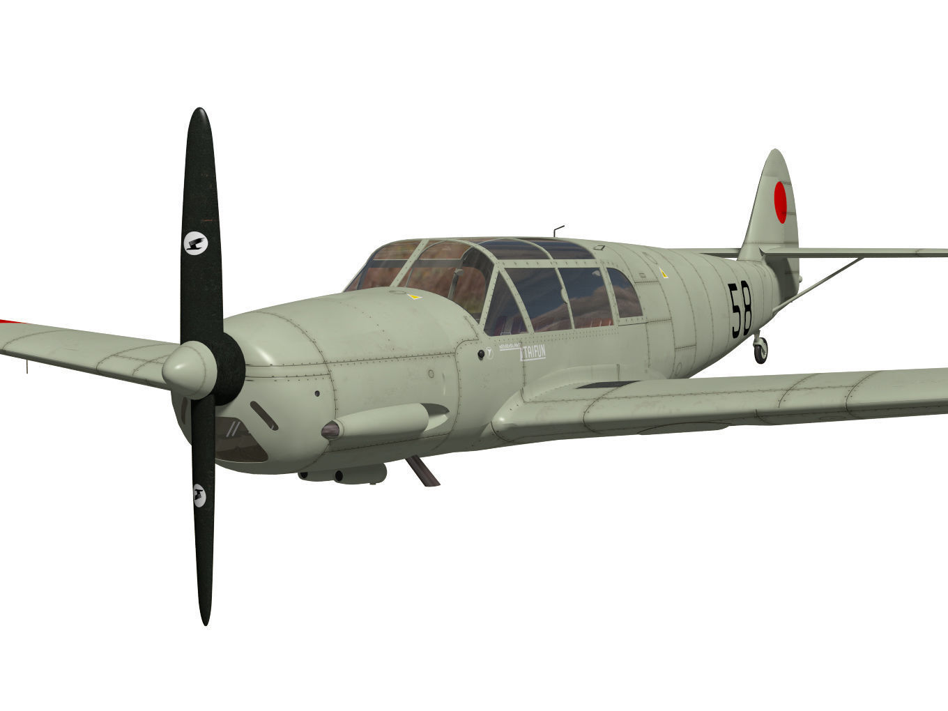 messerschmitt bf108 Taifun 3D model_4
