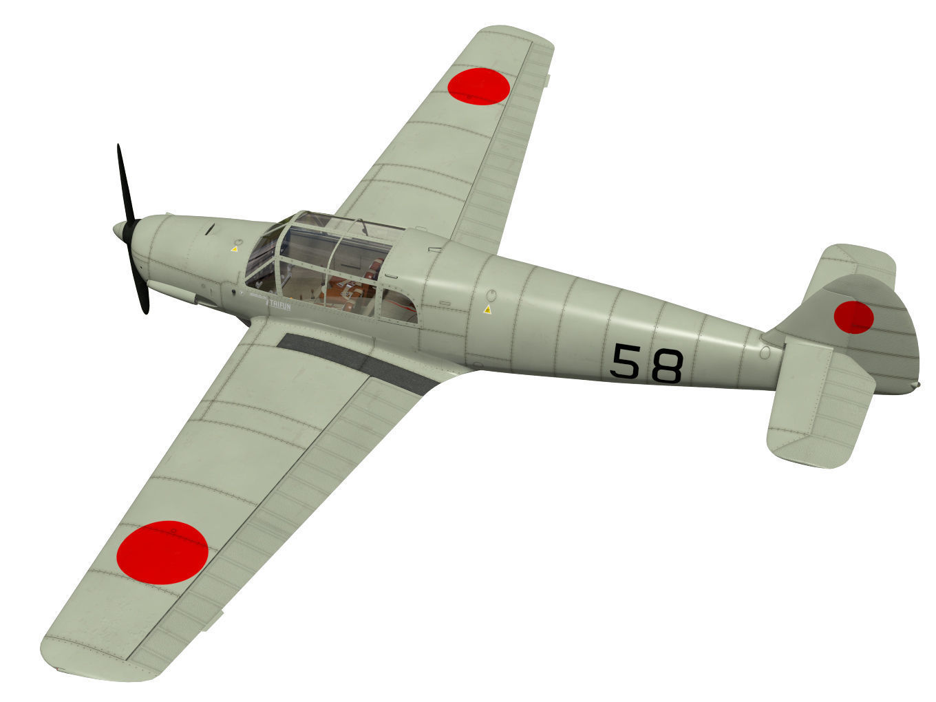 messerschmitt bf108 Taifun 3D model_1