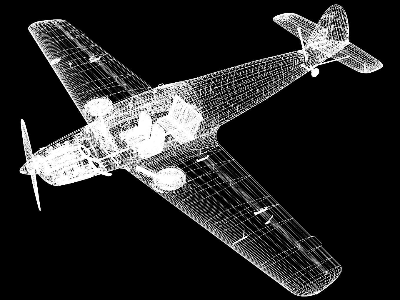 messerschmitt bf108 Taifun 3D model_16