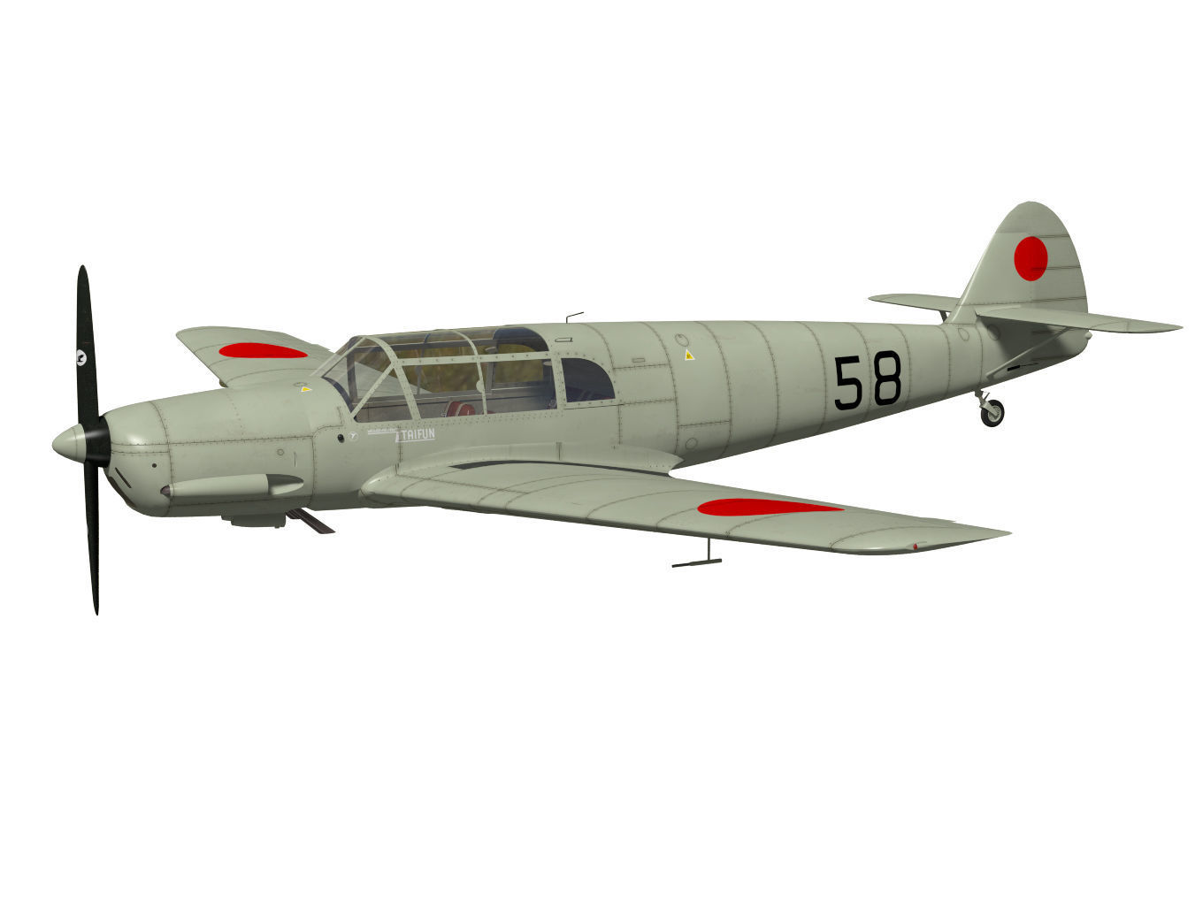 messerschmitt bf108 Taifun 3D model_2
