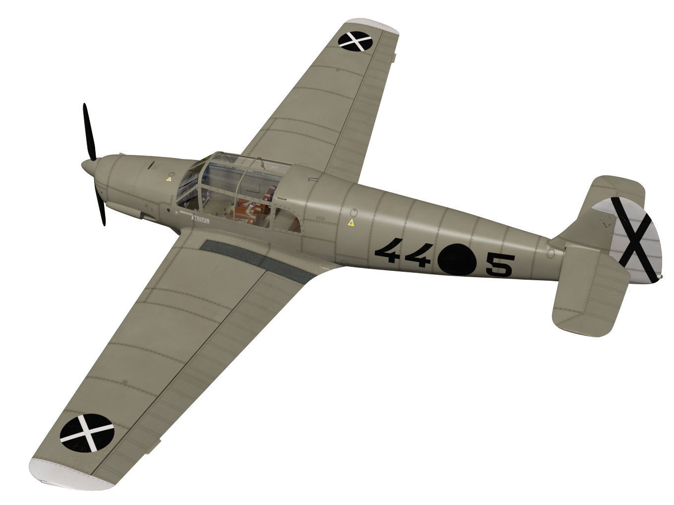 messerschmitt bf108 Taifun 3D model_1