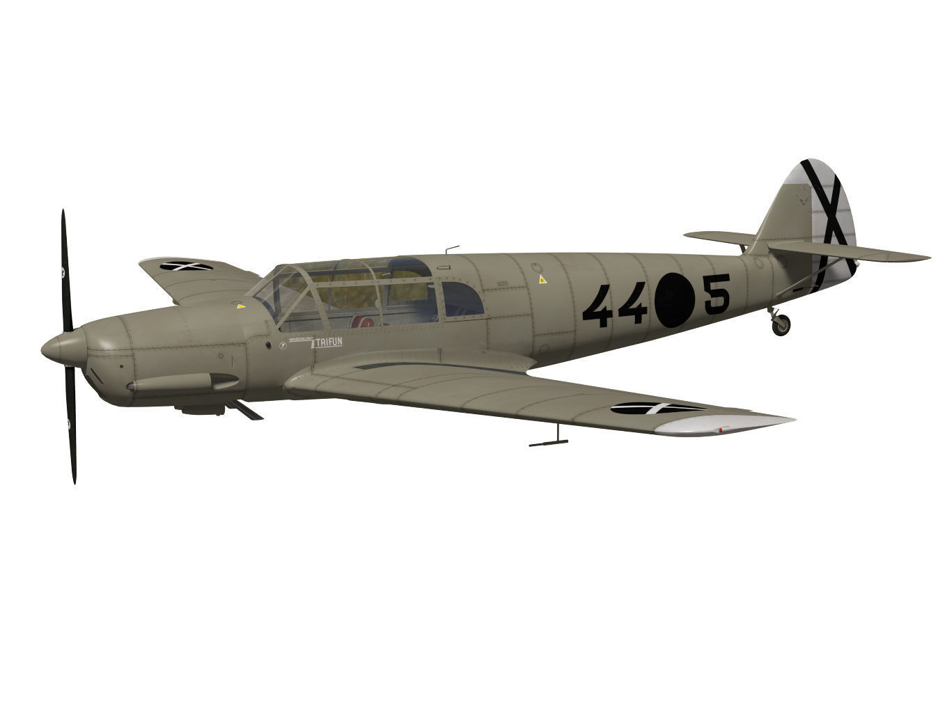 messerschmitt bf108 Taifun 3D model_2