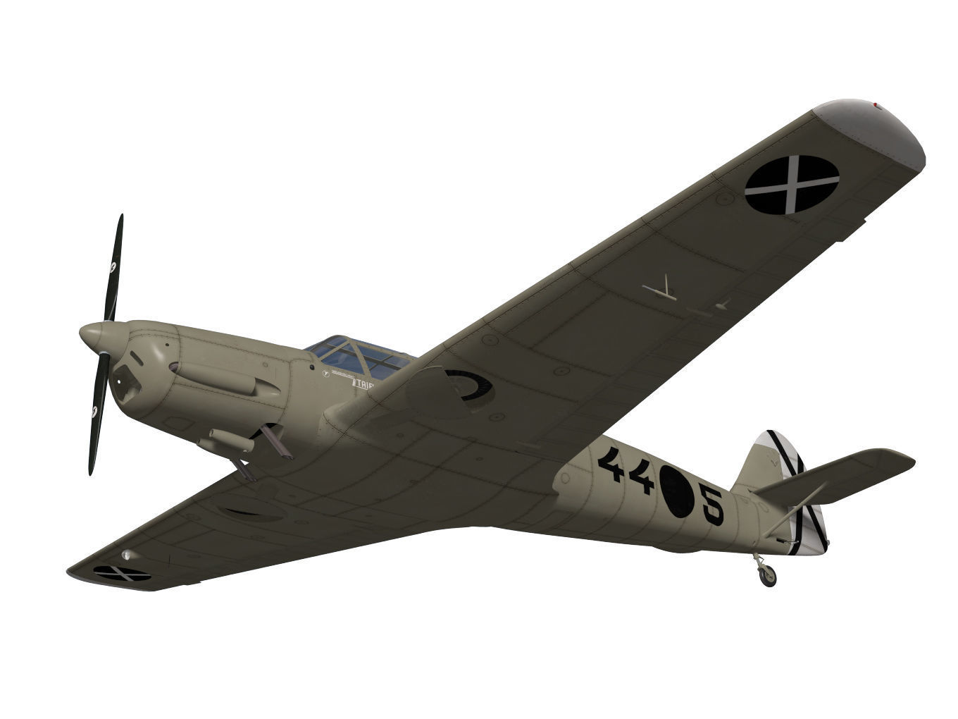messerschmitt bf108 Taifun 3D model_3