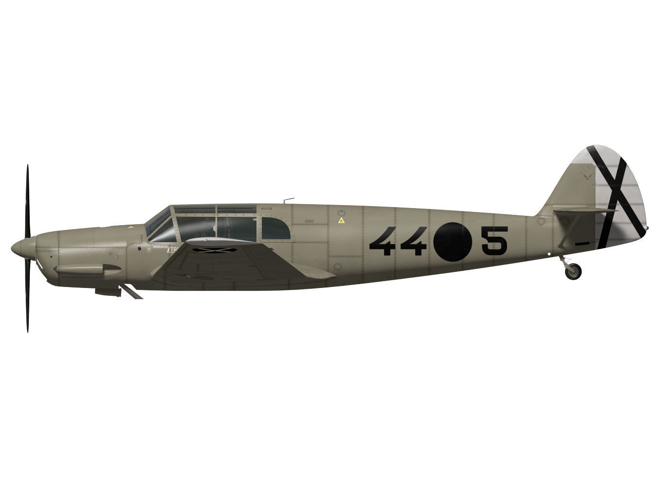 messerschmitt bf108 Taifun 3D model_7