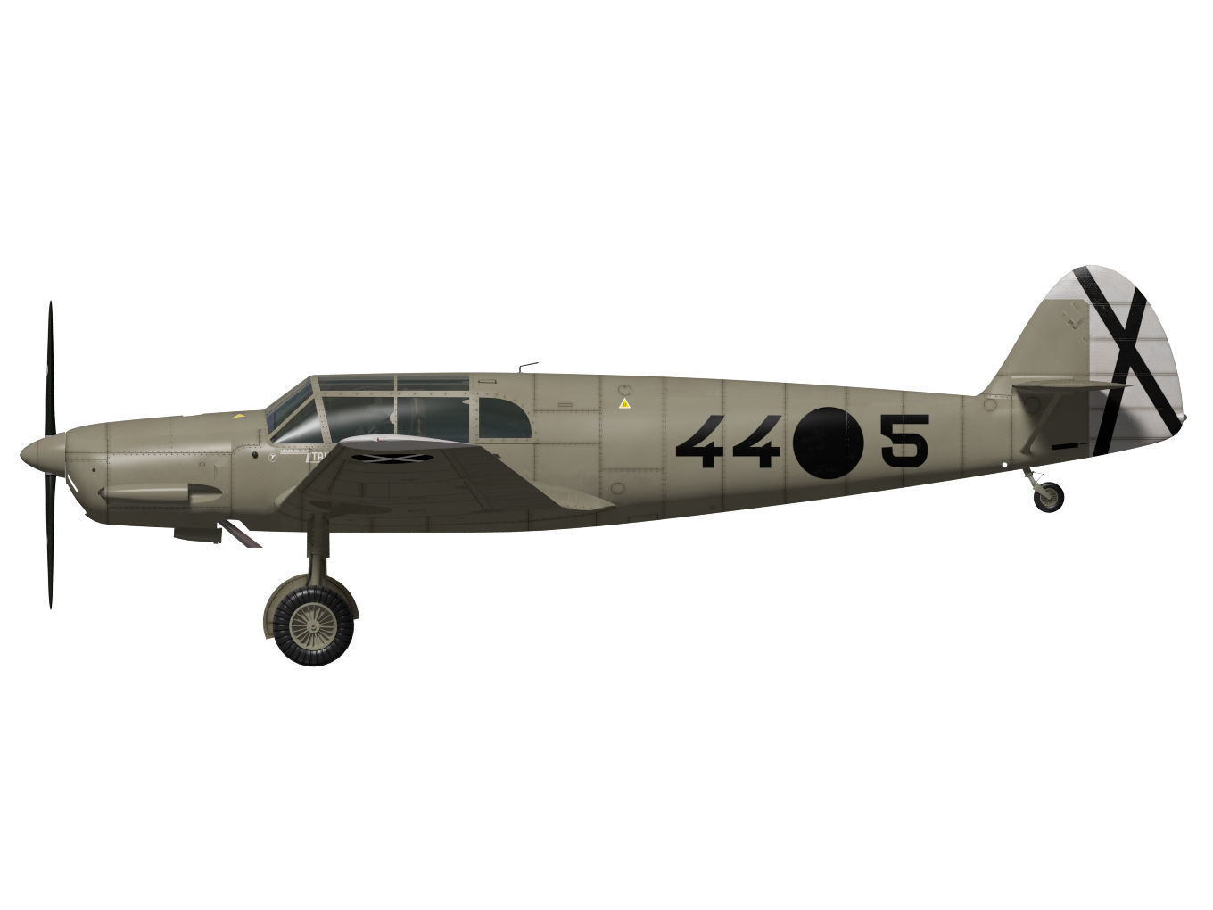 messerschmitt bf108 Taifun 3D model_8