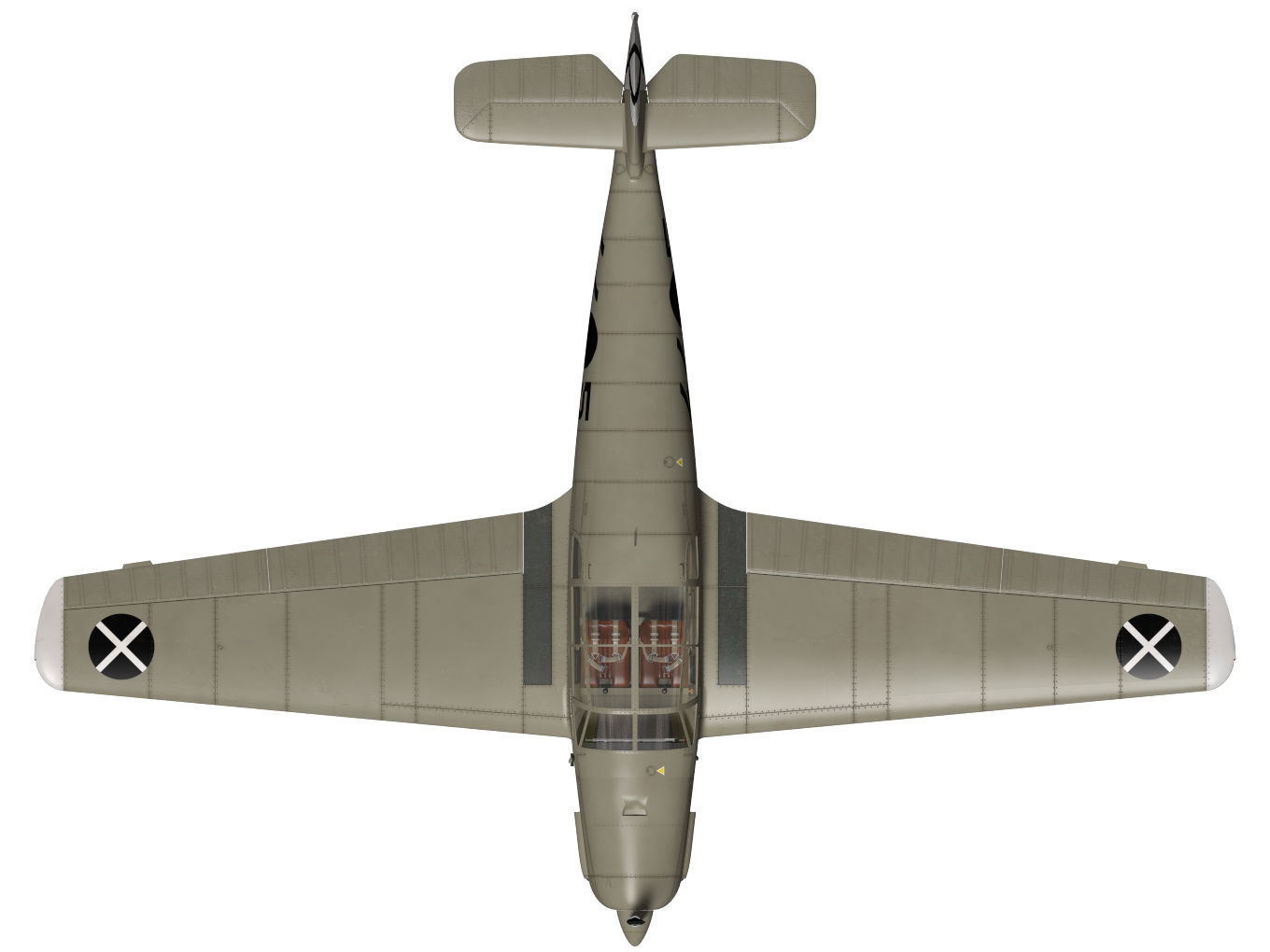messerschmitt bf108 Taifun 3D model_11
