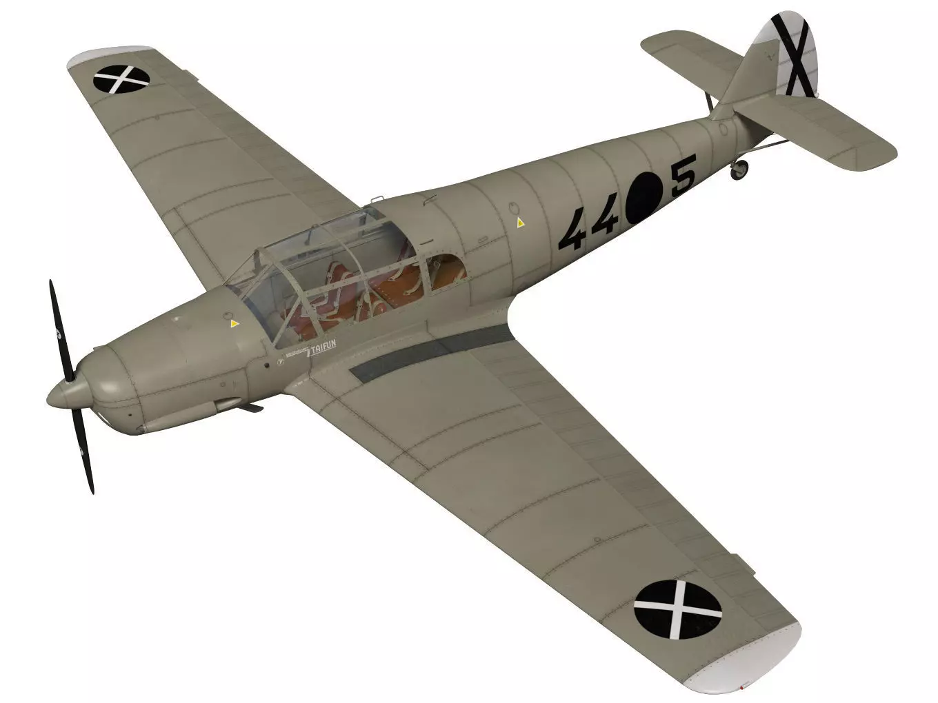 messerschmitt bf108 Taifun 3D model_0