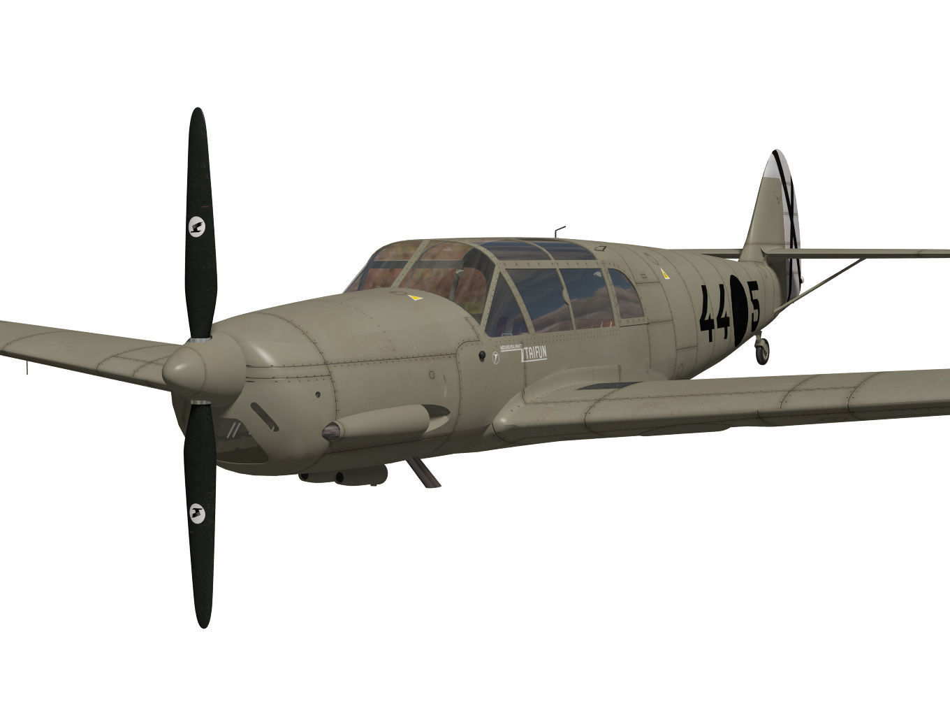 messerschmitt bf108 Taifun 3D model_4