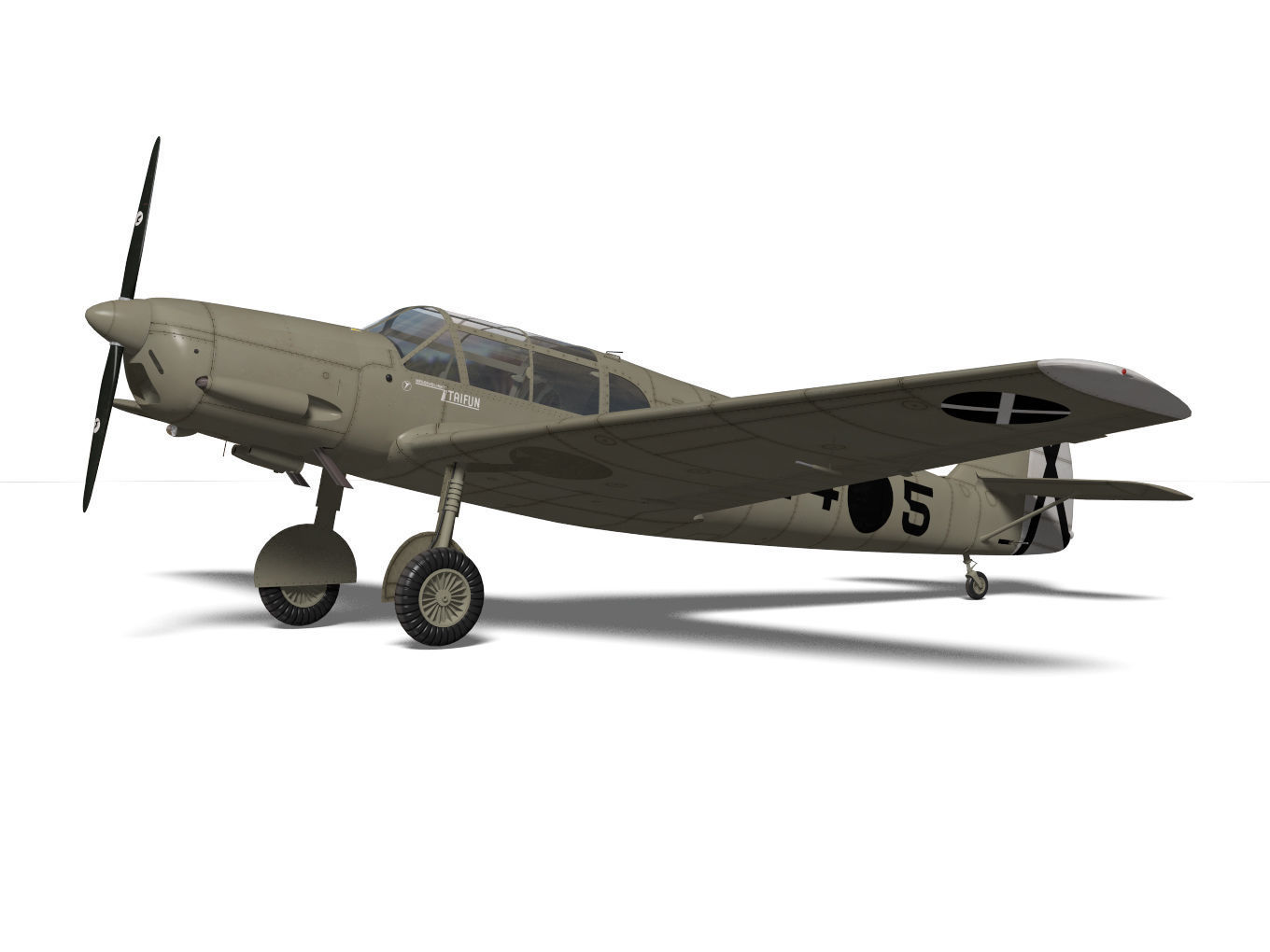 messerschmitt bf108 Taifun 3D model_5