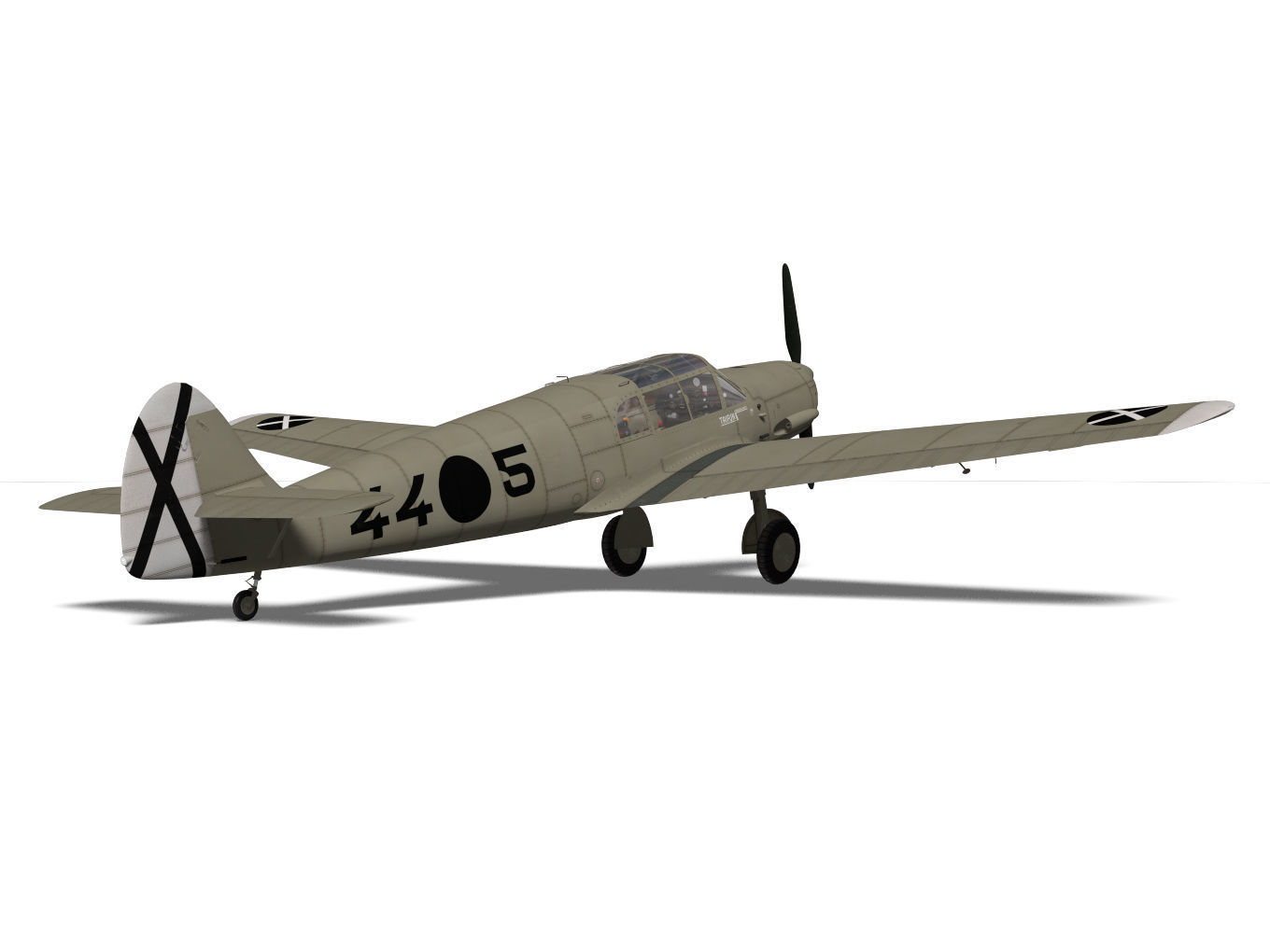 messerschmitt bf108 Taifun 3D model_6