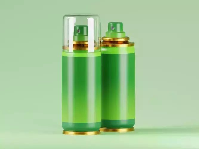 Cosmetic Green Spray Bottle 3D Model