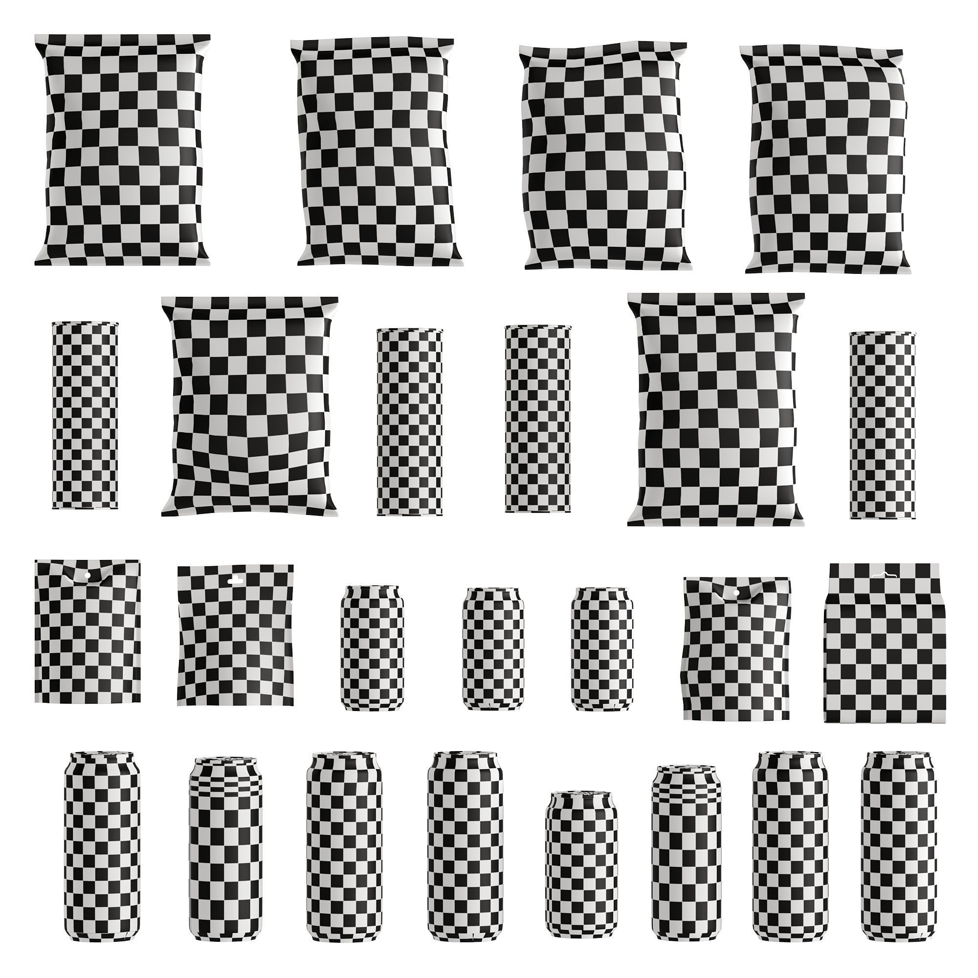 25 Snacks And Drinks Low-poly 3D model_6