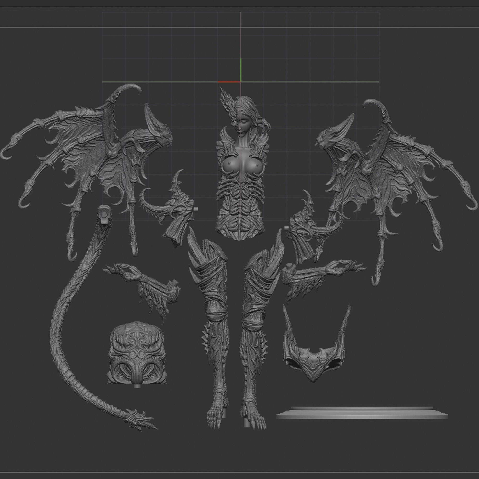  demon figure 3D print model 3D print model_4