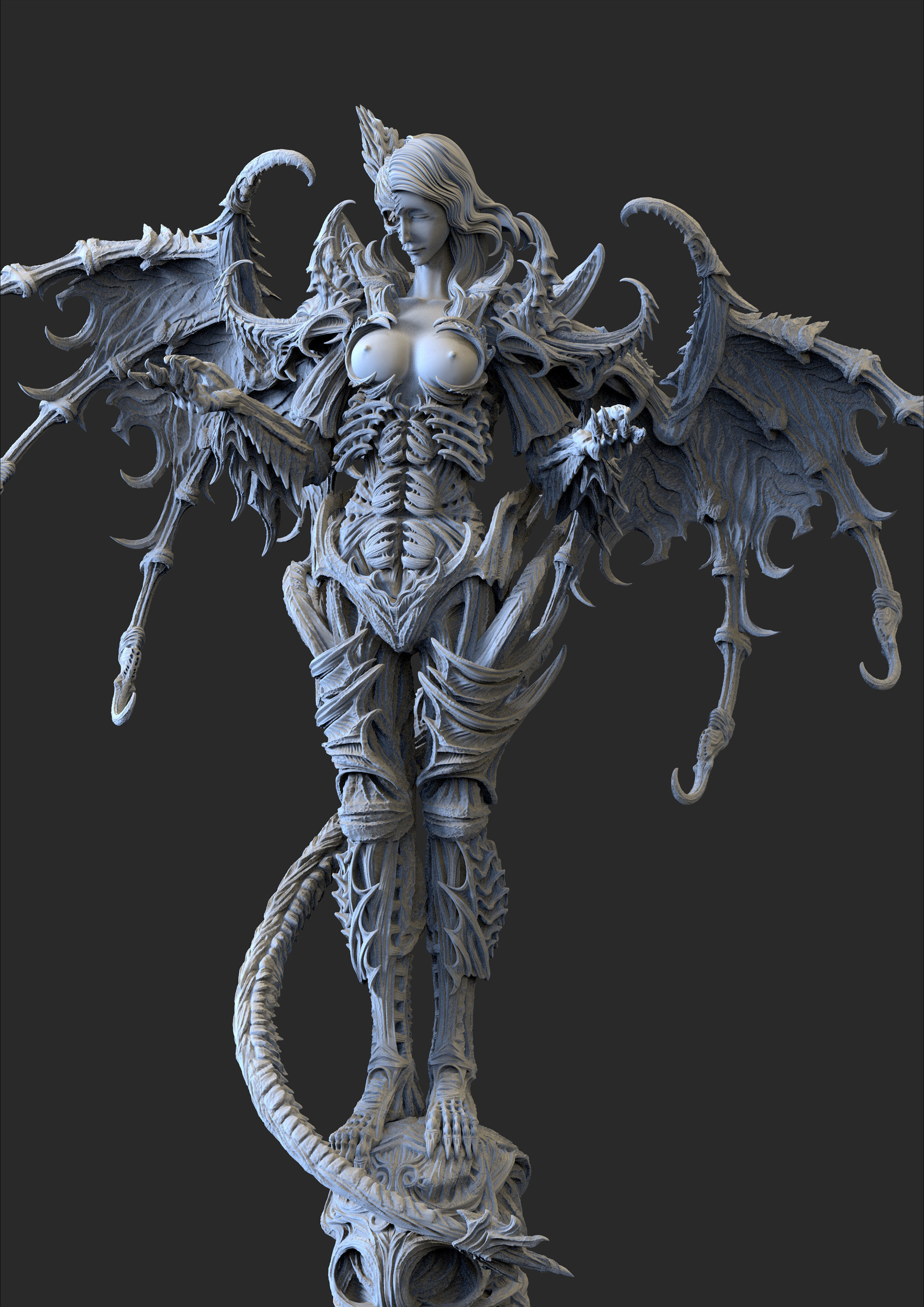  demon figure 3D print model 3D print model_3