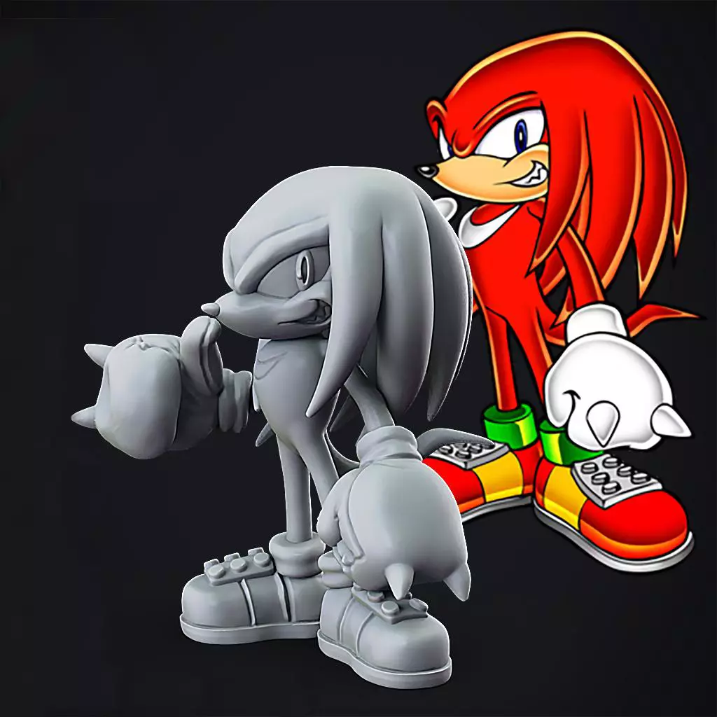 Knuckles Sonic The Hedgehog 3D print model_0