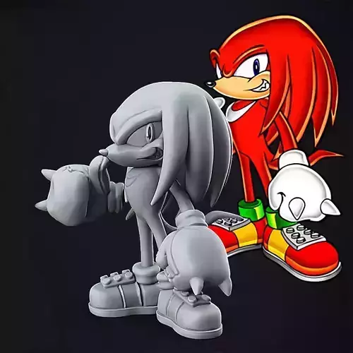 Knuckles Sonic The Hedgehog 3D print model