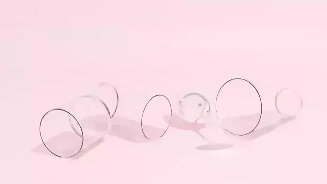 Glasses set 3D model