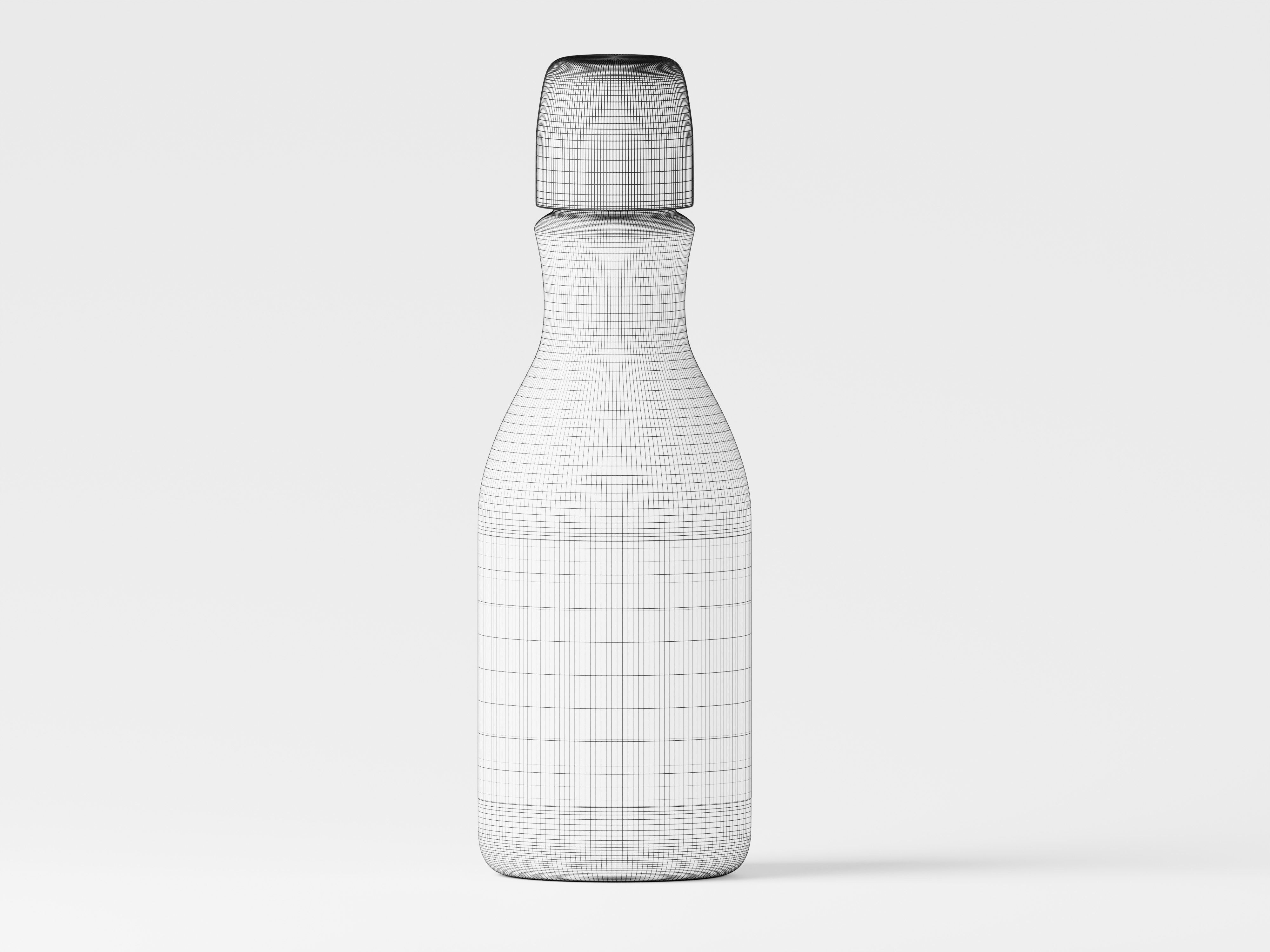 Liquid Cosmetic Product Green Bottle 3D Model Low-poly 3D model_2