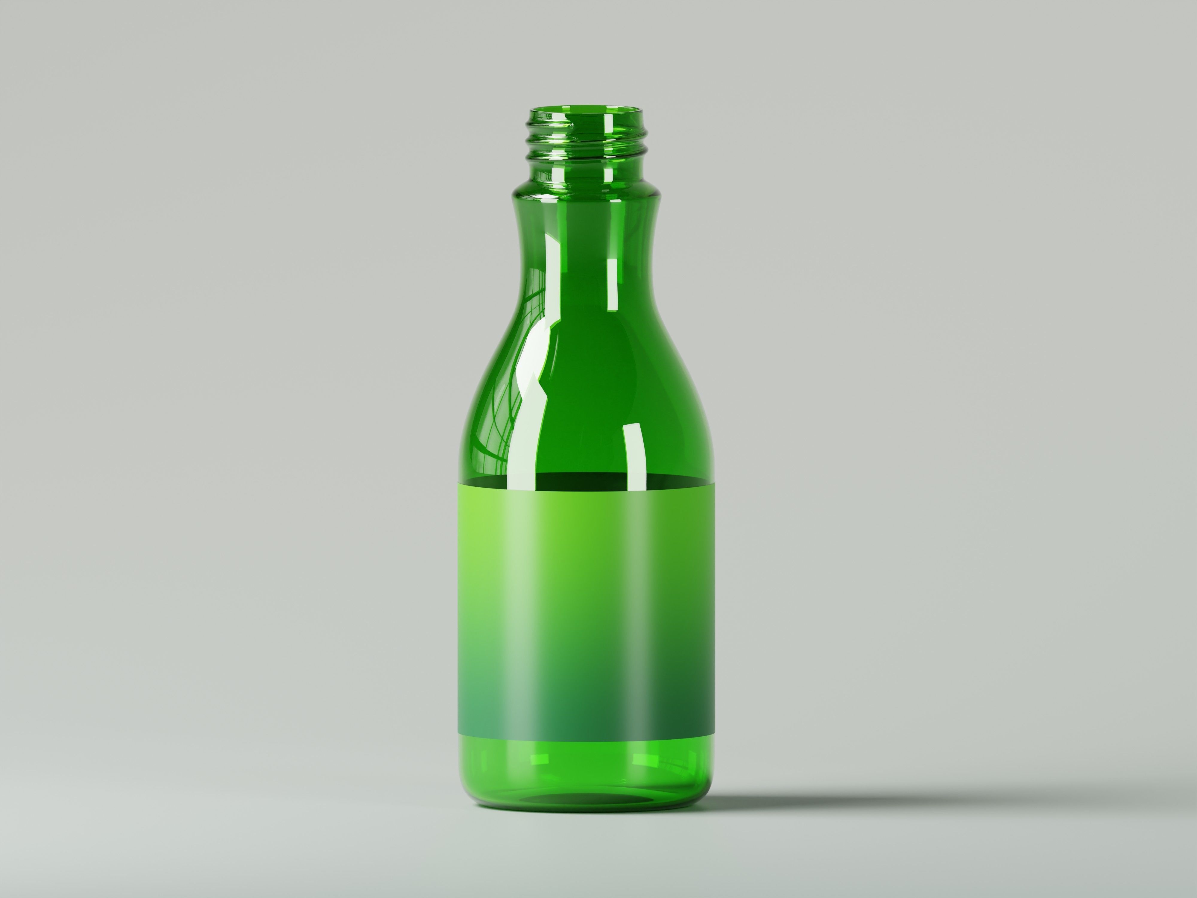 Liquid Cosmetic Product Green Bottle 3D Model Low-poly 3D model_4