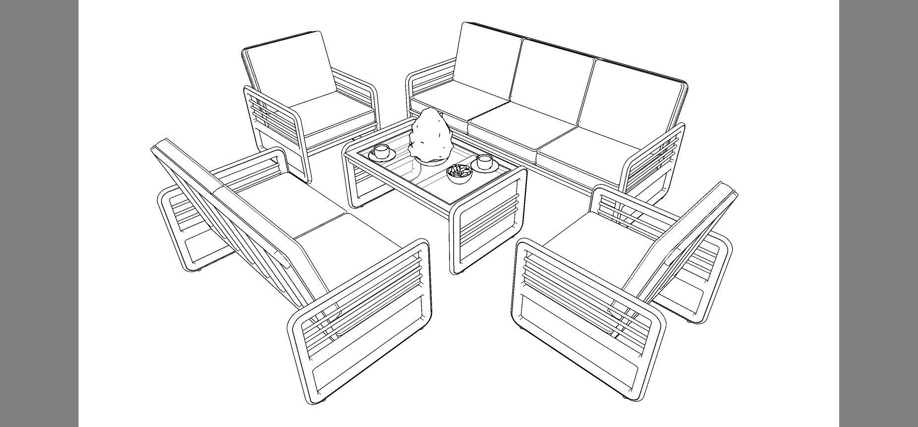 Table Sets Model 3D model_2