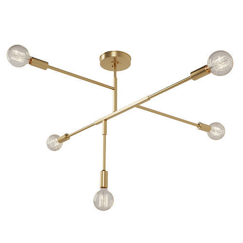 Chandelier Brass lamp SKU 4877 Free 3D model