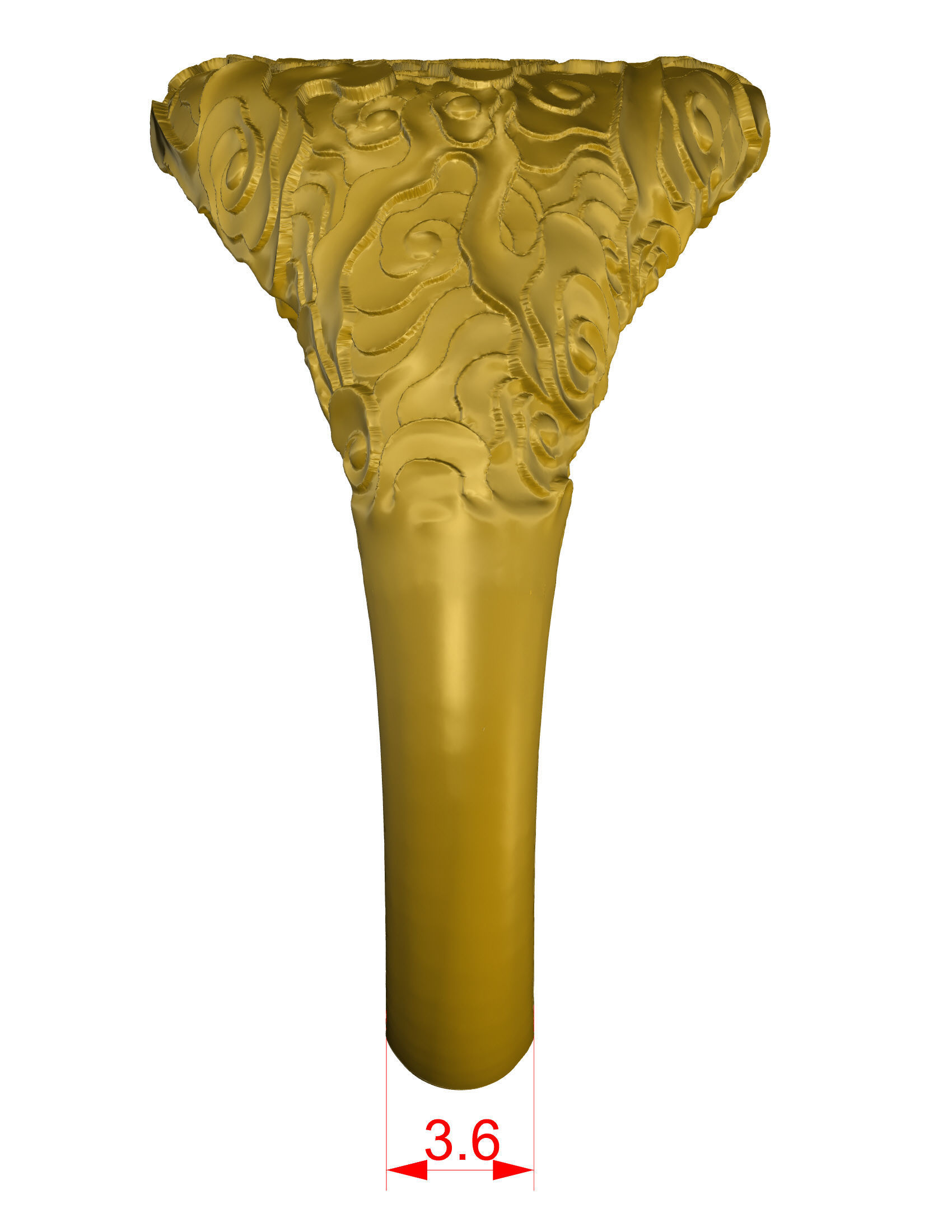 Cloud Signet Ring 3D print model_2