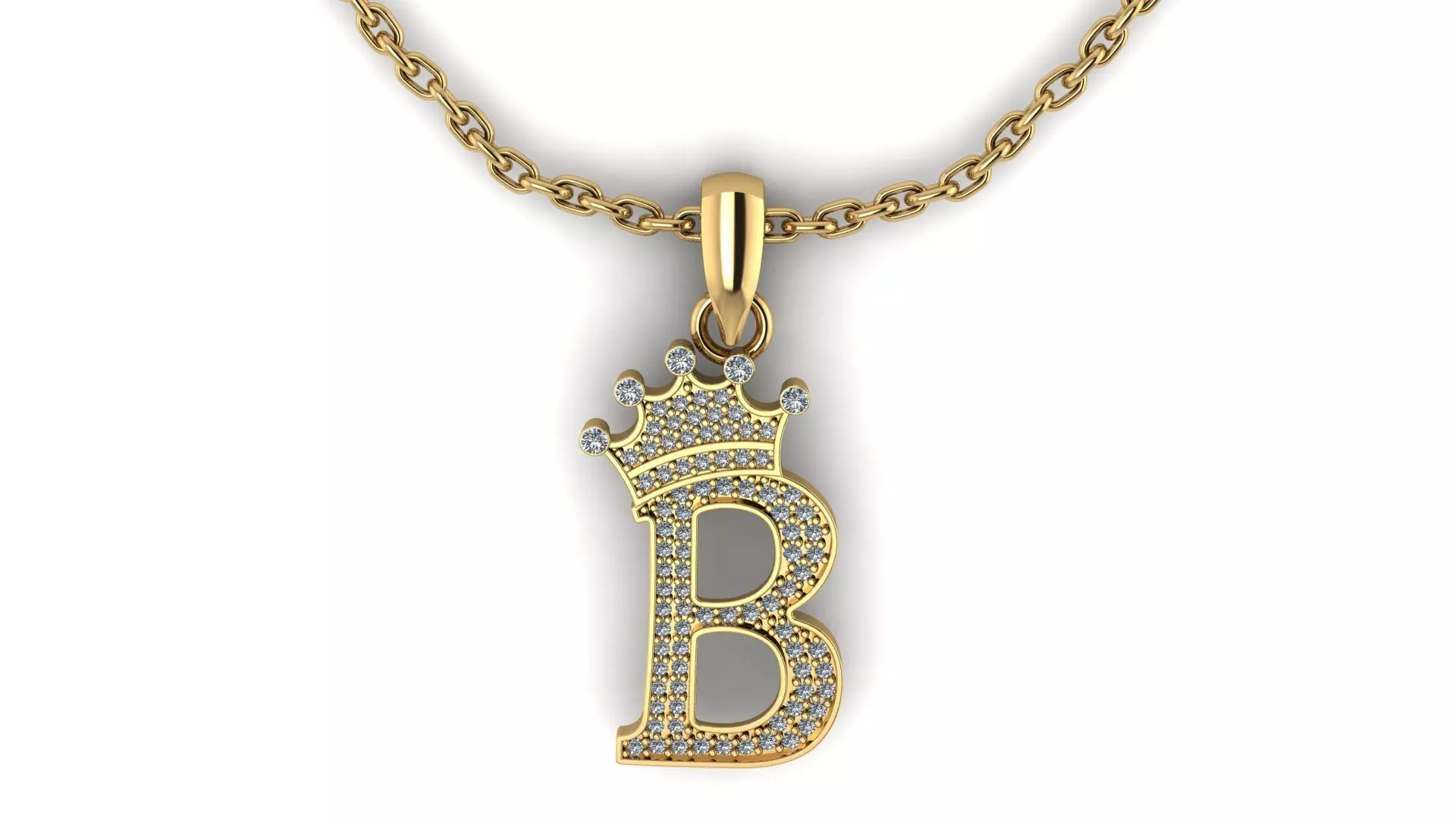 Alphabet B Pendant 3d Printable Model 3D print model