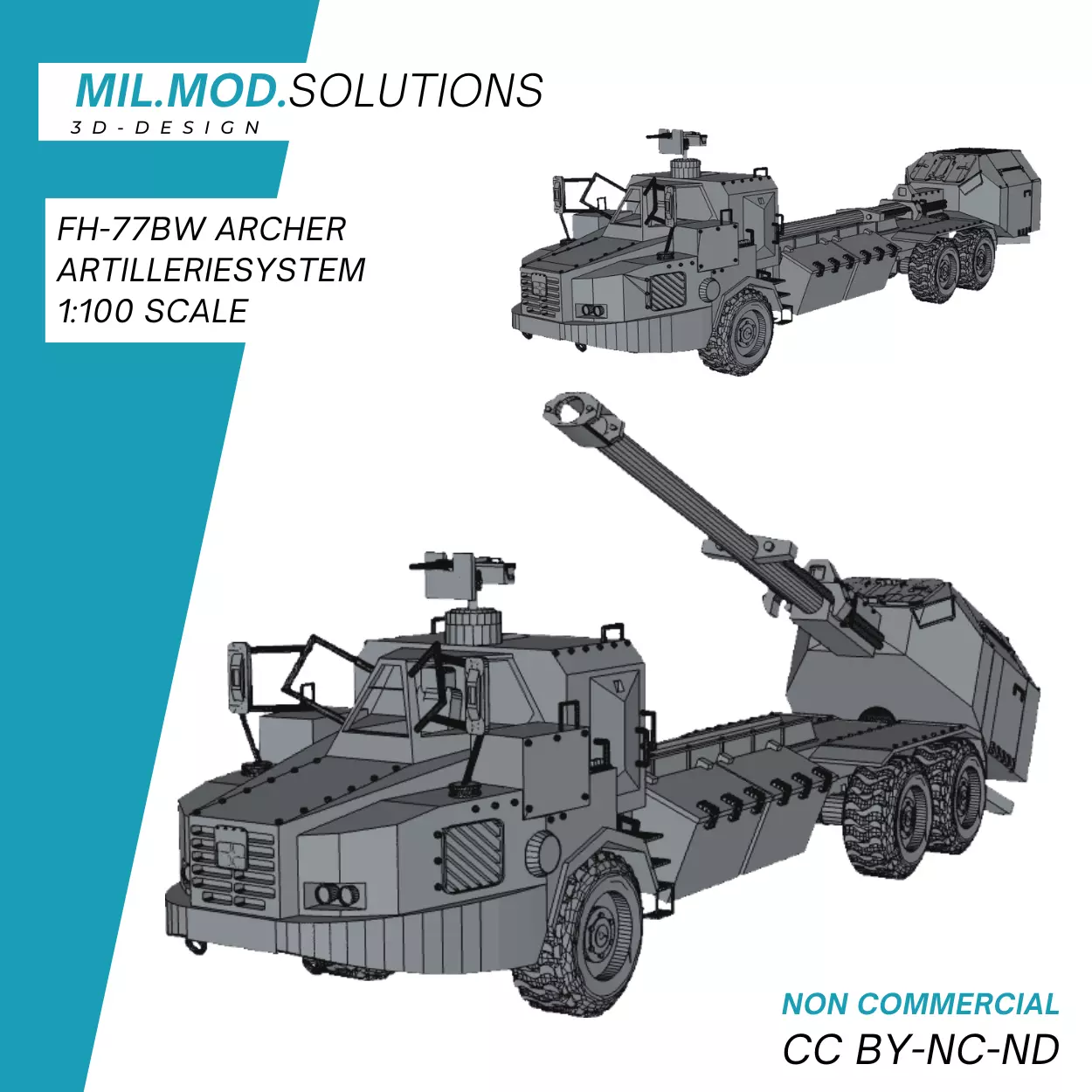 FH-77BW L52 Archer Artillerie System 3D print model_0