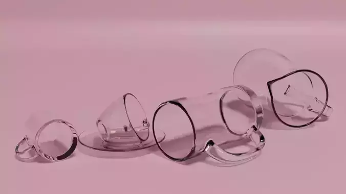Glass set ver2 3D model