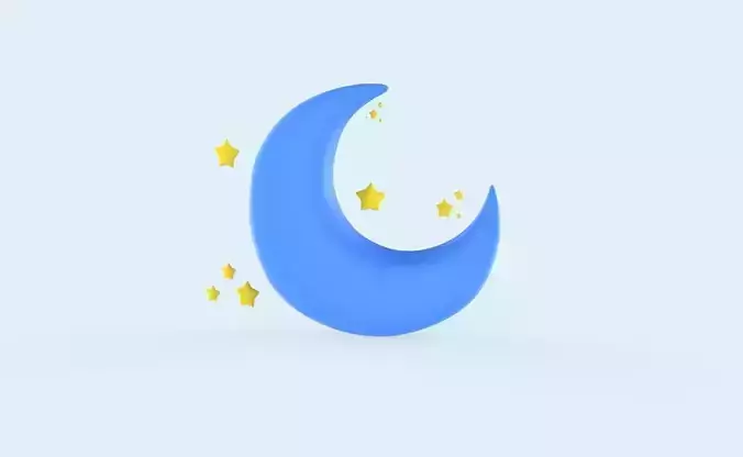 Prop75 Moon Low-poly 3D model