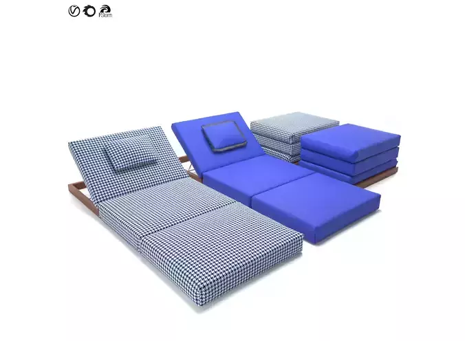 Exteta Sunset Recliner mahogany sun lounger Daybed