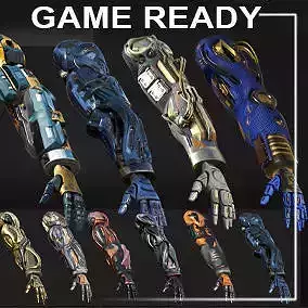 20 ARMS 3D Models Pack with Textures for ALL Softwares 3D model