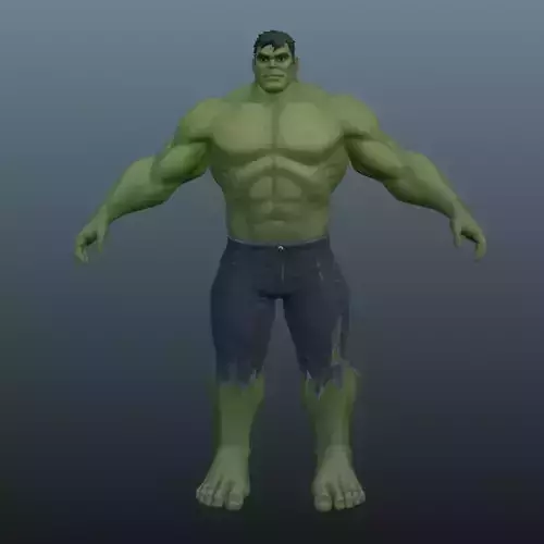 Hulk Avengers for Blender Only Low-poly 3D model
