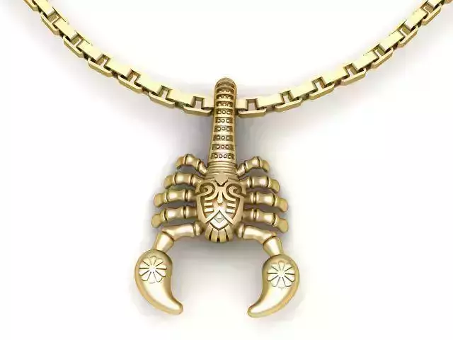 Hip Hop Scorpio Pendant 3d Printable Model