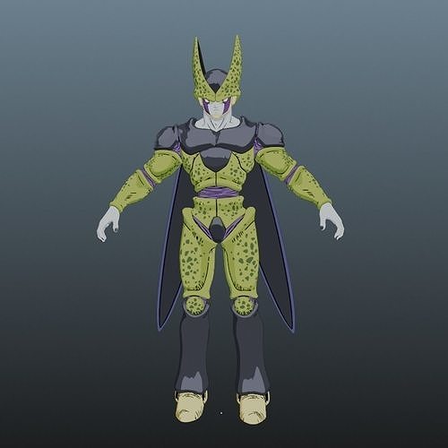 Perfect Cell Dragon Ball for Blender Only Low-poly 3D model