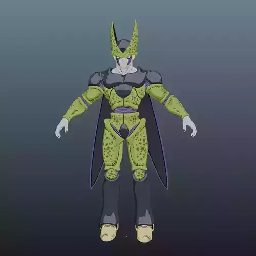 Perfect Cell Dragon Ball for Blender Only Low-poly 3D model