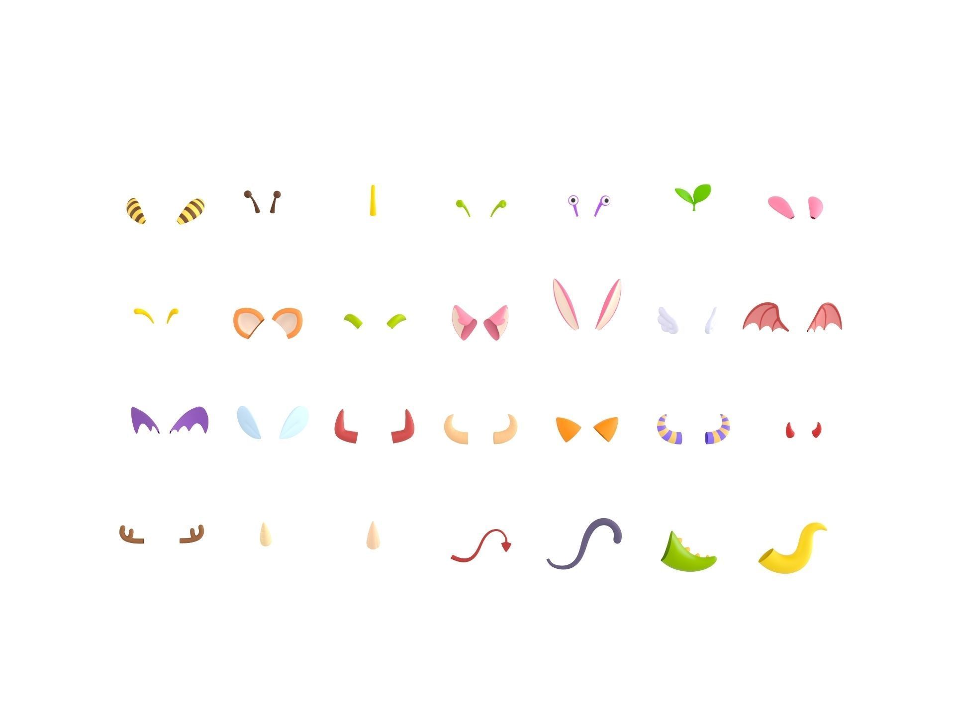 Monster Accessories Pack 3D model_1