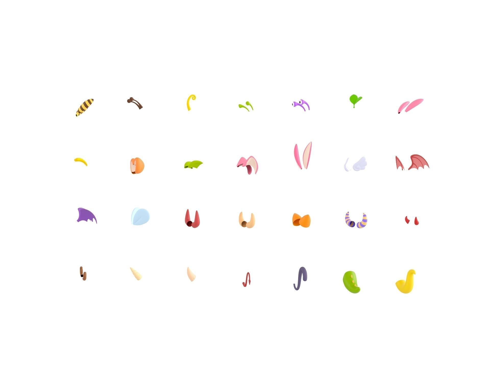 Monster Accessories Pack 3D model_2