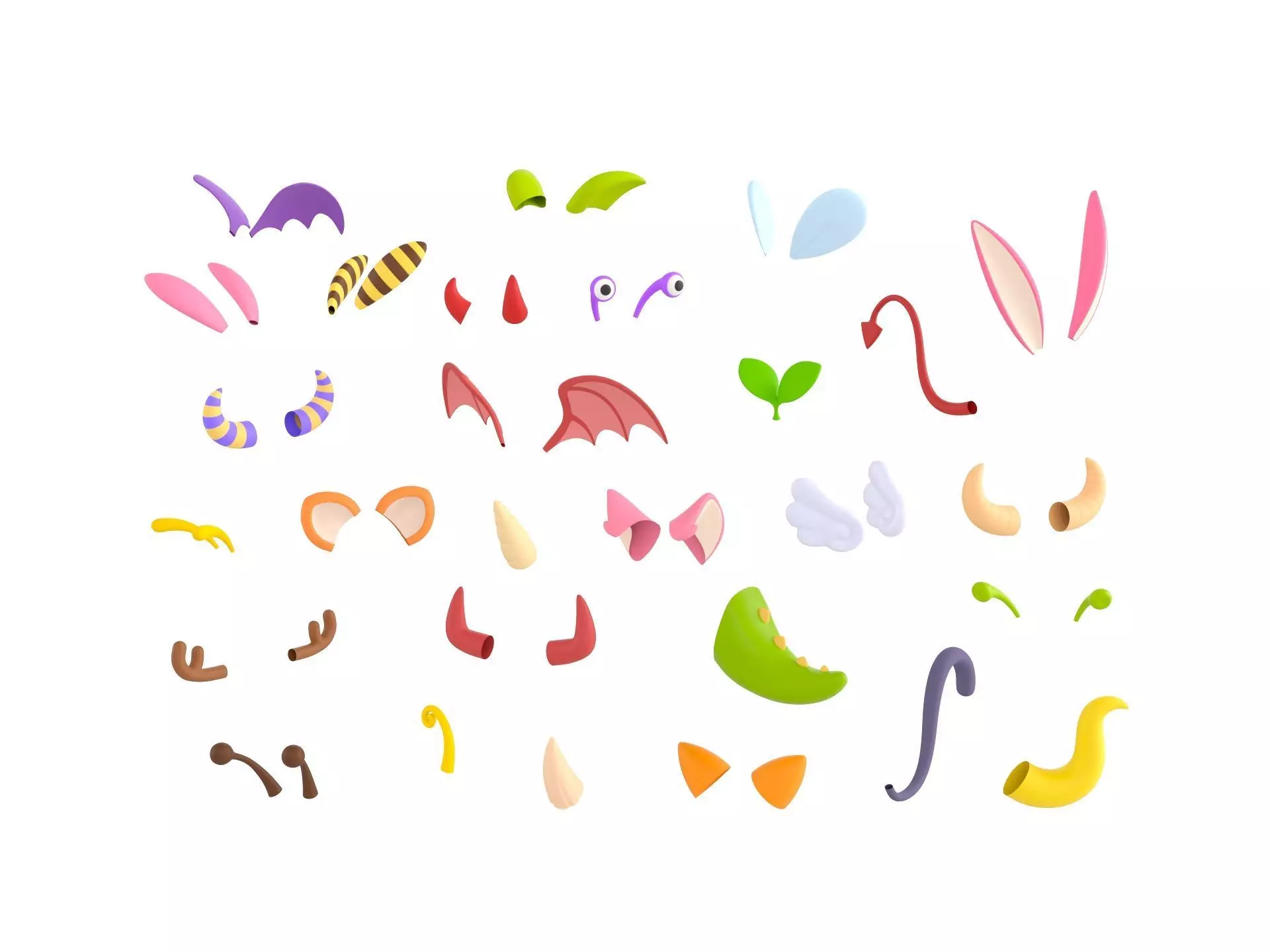 Monster Accessories Pack 3D model_0