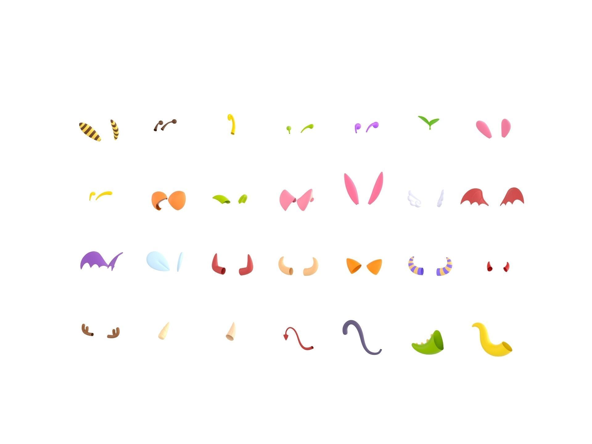 Monster Accessories Pack 3D model_3