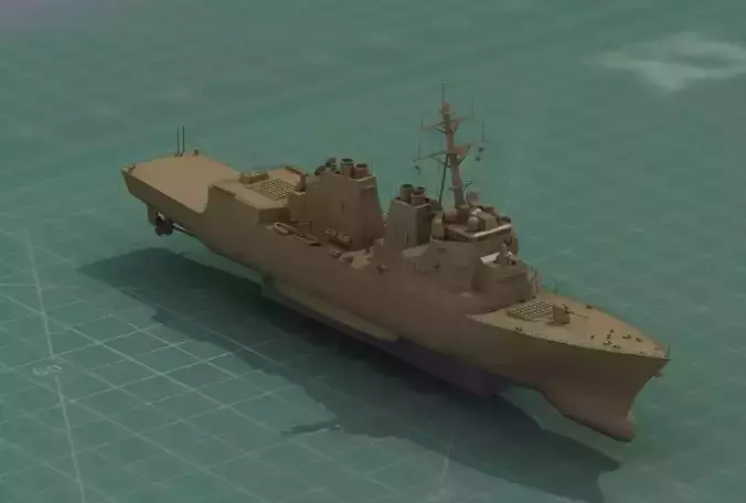 Arleigh Burke Class FlightIIA 3D Print Model 3D print model