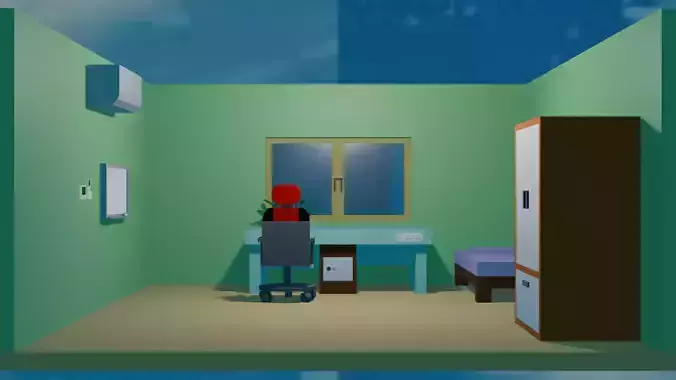 Comfy Pastel Colour Bedroom