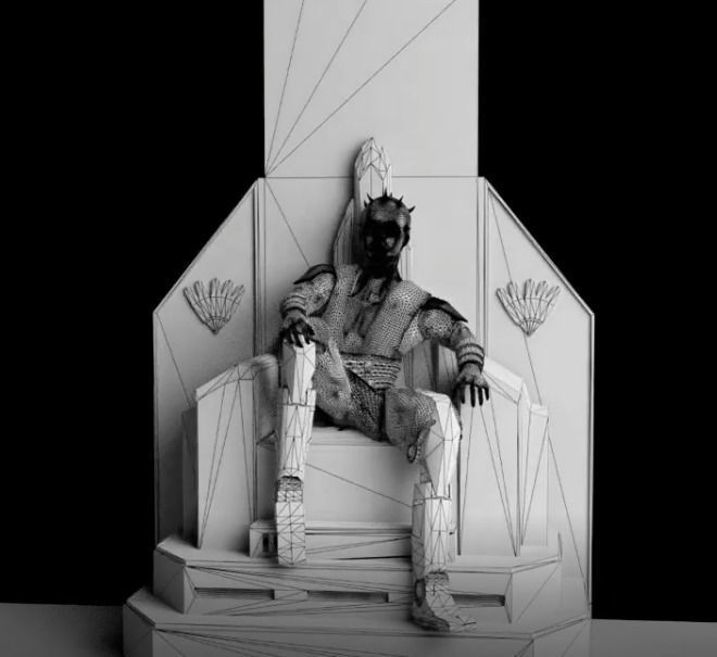 Maul on Mandalore Throne Rigged 3D model_3