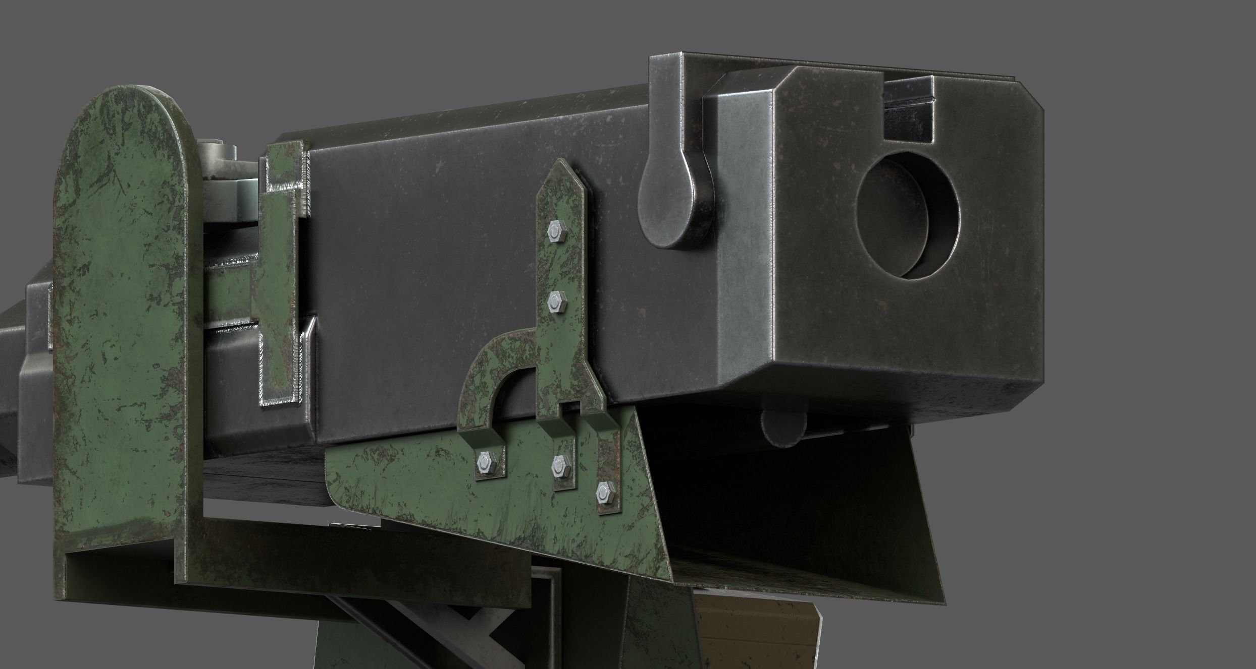 Machine Gun Reaper Low-poly 3D model_6